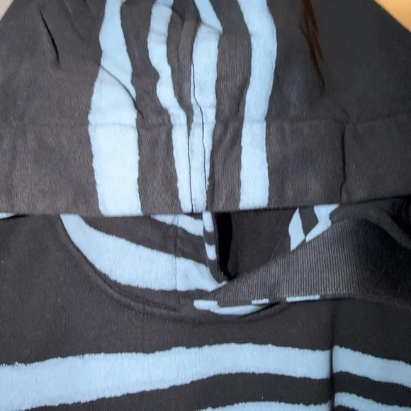 Stone Island Supreme Black and Gray Striped Sweatshirt